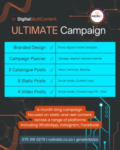 a social media campaign with a list of items